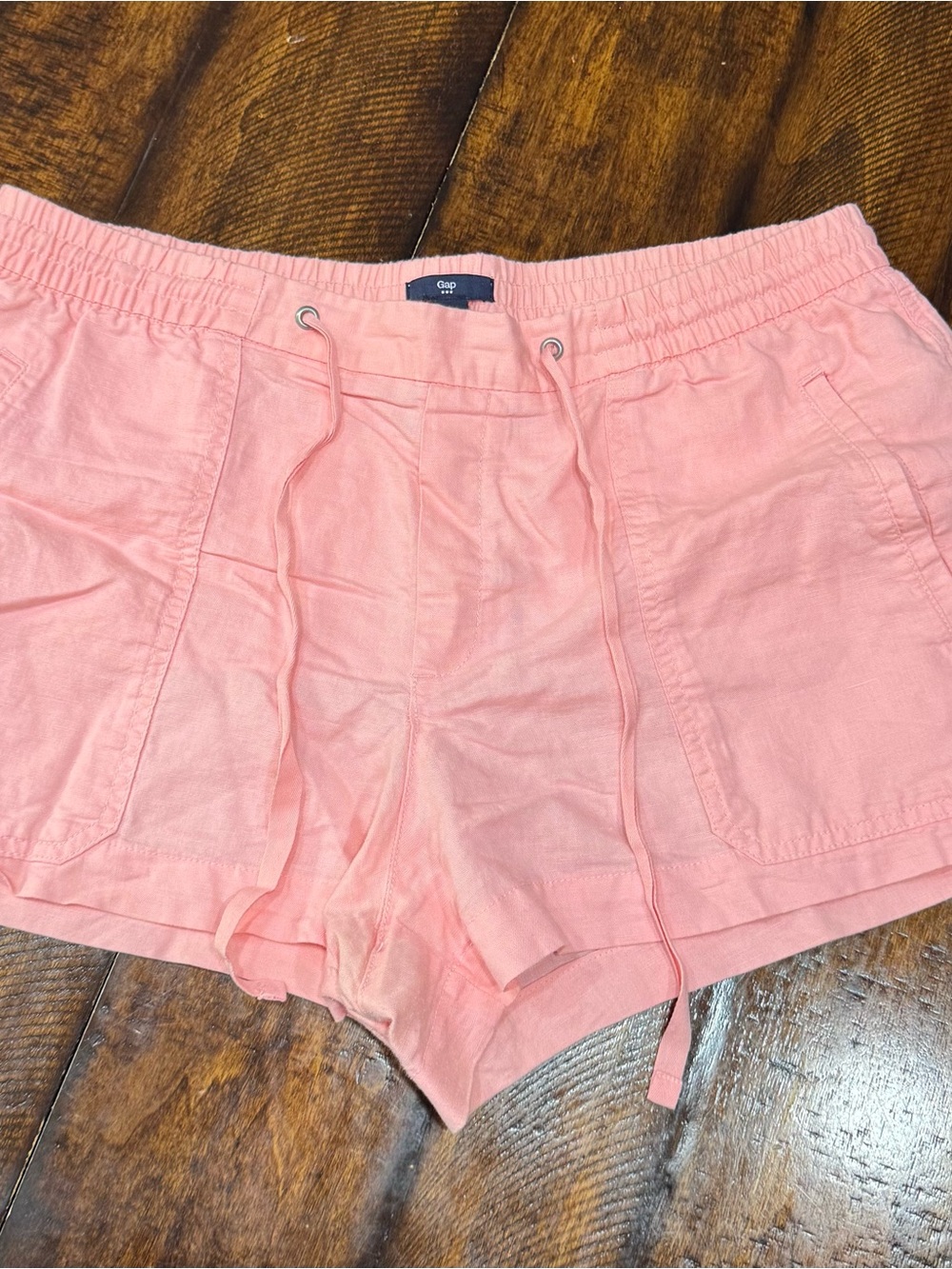 GAP Coral Drawstring Linen-Blend Women's Athletic Shorts